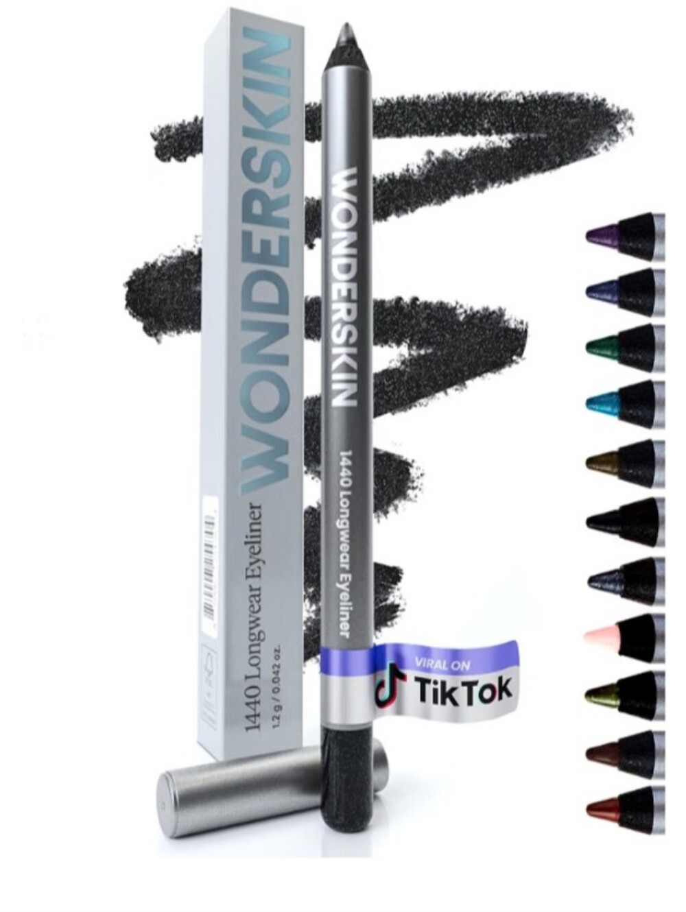 Wonderskin Eyeliner Pencils In Black Truffle and Blueberry - Picture 5 of 7